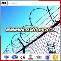 High Security Airport Fence 900mm Coil Diameter 4 Point Cross Razor Barbed Tape Wire