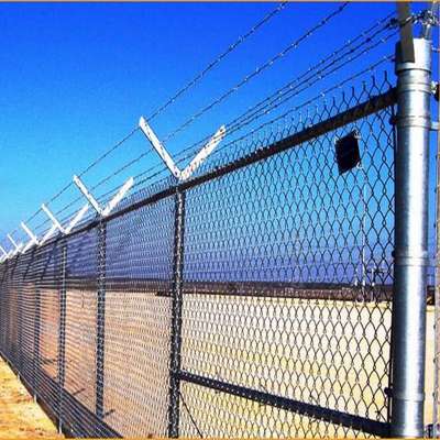 Chain Link Wire Mesh Fence with Razor Barbed