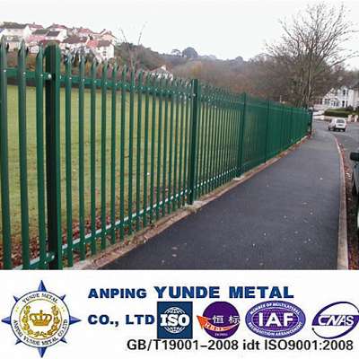 Factory Supply Galvanized Palisade Fence